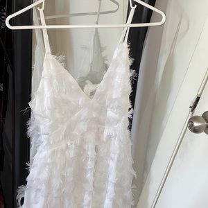 Ruffle White Dress ☁️🤍